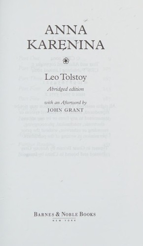 Leo Tolstoy: Anna Karenina (2004, Barnes & Noble)